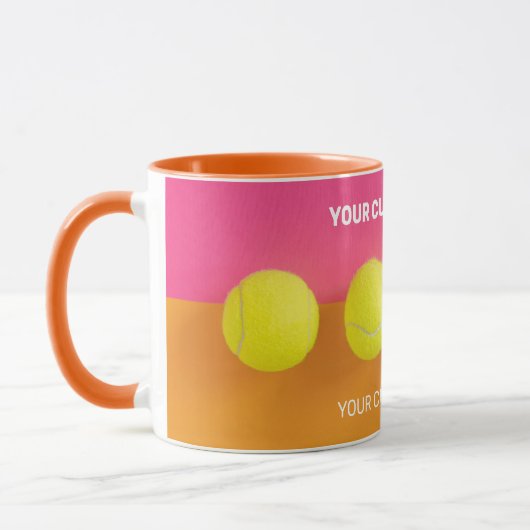 Aangepaste tekst Tennisballen Mok (Links)