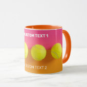 Aangepaste tekst Tennisballen Mok (Voorkant rechts)