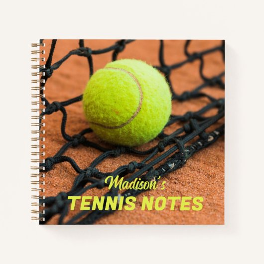 Aangepaste tekst Tennisballen Notitieboek (Voorkant)
