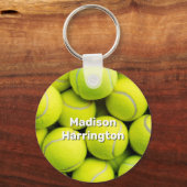 Aangepaste tekst Tennisballen Sleutelhanger (Achterkant)