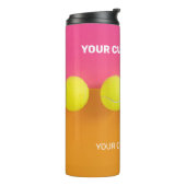 Aangepaste tekst Tennisballen Thermosbeker (Gedraaid links)