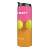Aangepaste tekst Tennisballen Thermosbeker (Geroteerd rechts)
