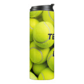 Aangepaste tekst Tennisballen Thermosbeker (Gedraaid links)