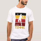 Aangepaste tekst, tennisvolwassene t-shirt (Voorkant)