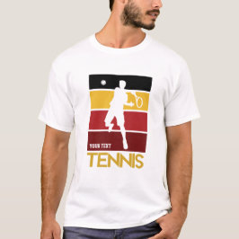 Aangepaste tekst, tennisvolwassene t-shirt