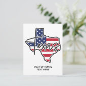 Aangepaste tekst Texas Briefkaart (Staand voorkant)