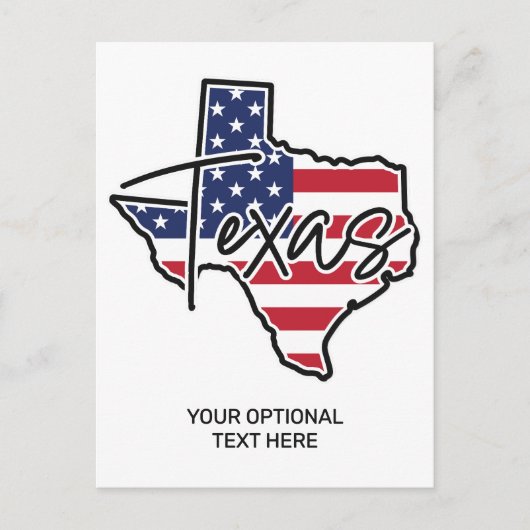 Aangepaste tekst Texas Briefkaart (Voorkant)