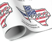 Aangepaste tekst Texas Cadeaupapier (Rol Hoek)