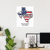 Aangepaste tekst Texas Poster (Thuiskantoor)