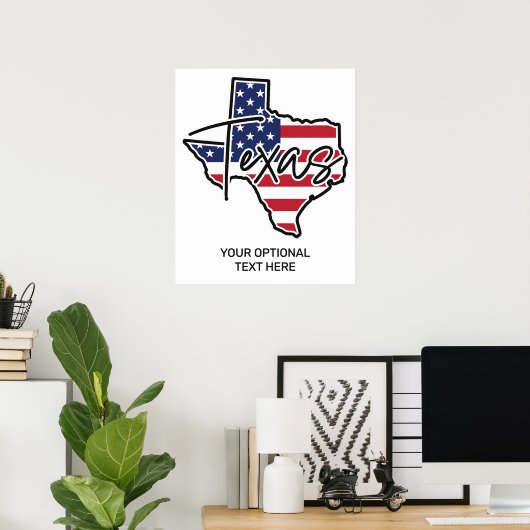 Aangepaste tekst Texas Poster (Thuiskantoor)