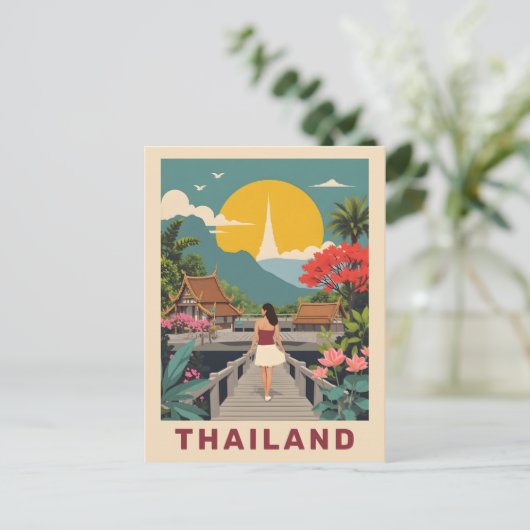 Aangepaste tekst Thailand Briefkaart (Staand voorkant)
