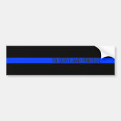 Aangepaste tekst Thin Blue Line bumper stickers (Voorkant)