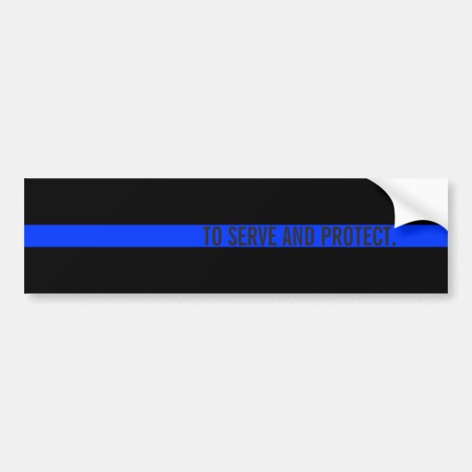 Aangepaste tekst Thin Blue Line bumper stickers (Voorkant)