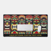 Aangepaste tekst Tiki-totems Bureaumat (Keyboard & Muis)