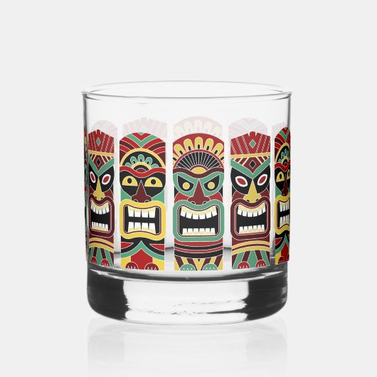 Aangepaste tekst Tiki Totems Whisky Glas (Achterkant)