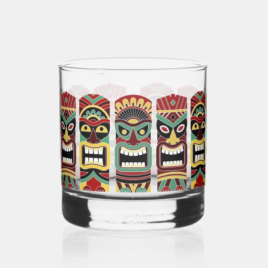 Aangepaste tekst Tiki Totems Whisky Glas (Links)