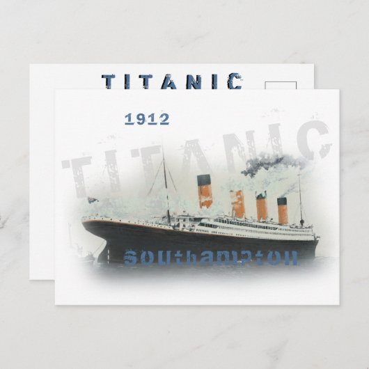 aangepaste tekst Titanic Briefkaart (Voorkant / Achterkant)