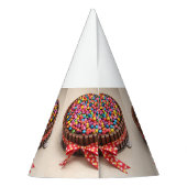 Aangepaste "Tekst toevoegen" Cake Snoep Afbeelding Feesthoedjes (Achterkant)
