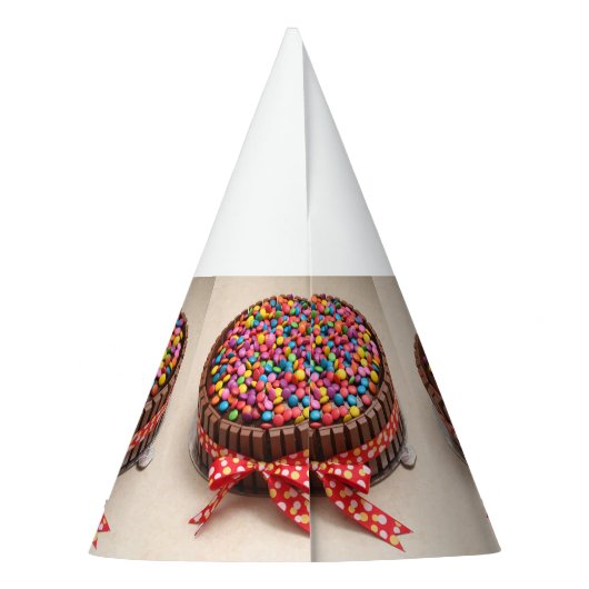 Aangepaste "Tekst toevoegen" Cake Snoep Afbeelding Feesthoedjes (Achterkant)