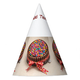 Aangepaste "Tekst toevoegen" Cake Snoep Afbeelding Feesthoedjes