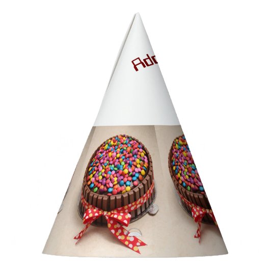 Aangepaste "Tekst toevoegen" Cake Snoep Afbeelding Feesthoedjes (Links)