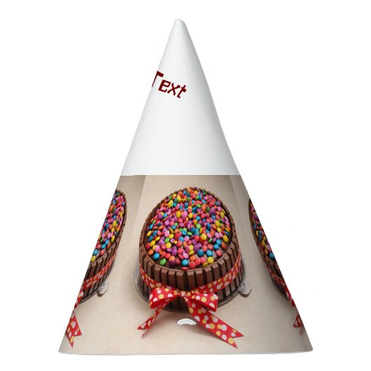 Aangepaste "Tekst toevoegen" Cake Snoep Afbeelding Feesthoedjes (Rechts)
