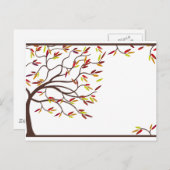 Aangepaste tekst toevoegen Herfst uitnodigen Uitnodiging Briefkaart (Voorkant / Achterkant)