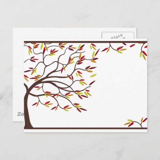 Aangepaste tekst toevoegen Herfst uitnodigen Uitnodiging Briefkaart (Voorkant / Achterkant)