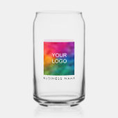 Aangepaste Tekst toevoegen Naam Bedrijf Logo Hier  Blikvorm Glas (Voorkant)