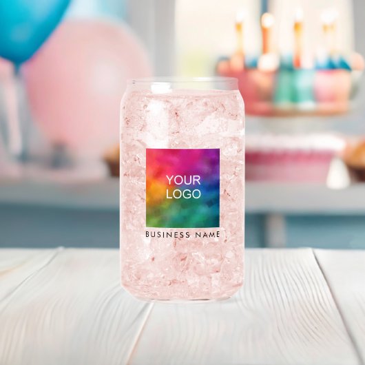Aangepaste Tekst toevoegen Naam Bedrijf Logo Hier  Blikvorm Glas (Insitu (Baby Shower))