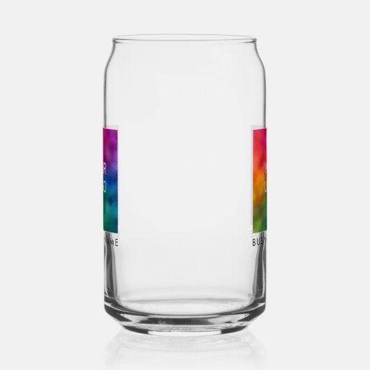 Aangepaste Tekst toevoegen Naam Bedrijf Logo Hier Blikvorm Glas (Rechts)