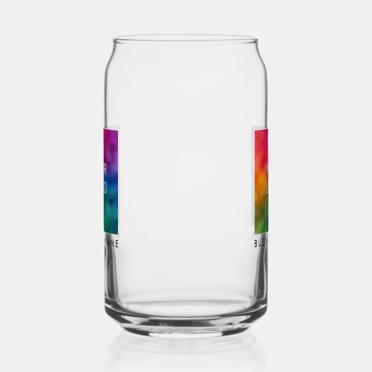 Aangepaste Tekst toevoegen Naam Bedrijf Logo Hier  Blikvorm Glas (Links)