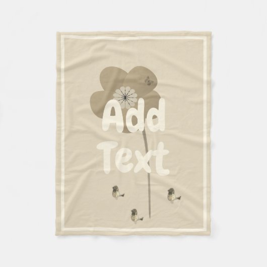Aangepaste tekst toevoegen  tuindeken fleece deken (Voorkant)