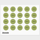 Aangepaste tekst toevoegen Uitnodigen Ronde Sticker (Vel)