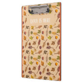 Aangepaste tekst Trendy herfst achtergrond oranje Klembord (Links)