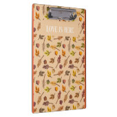 Aangepaste tekst Trendy herfst achtergrond oranje Klembord (Rechts)