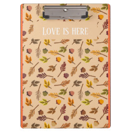 Aangepaste tekst Trendy herfst achtergrond oranje  Klembord