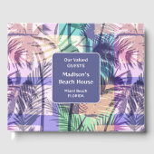 Aangepaste tekst Tropical Palms Pattern Gastenboek (Voorkant)