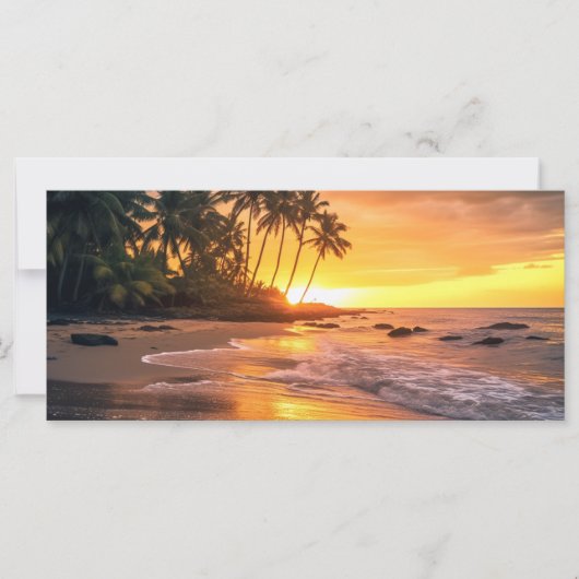 Aangepaste tekst Tropisch strand Sunset (Voorkant)