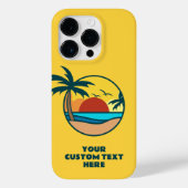 Aangepaste tekst Tropisch strand Sunset Case-Mate iPhone Case (Achterkant)