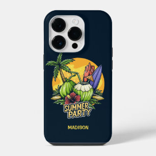 Aangepaste tekst Tropisch zomerfeest iPhone 14 Plus Hoesje
