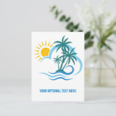 Aangepaste tekst Tropische eilanden Briefkaart (Staand voorkant)