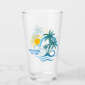 Aangepaste tekst Tropische eilanden Glas (Voorkant)