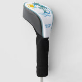 Aangepaste tekst Tropische eilanden Golfheadcover (Schuin)