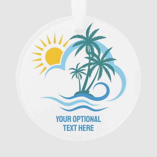 Aangepaste tekst Tropische eilanden Ornament (achterkant)