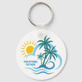 Aangepaste tekst Tropische eilanden Sleutelhanger (Voorkant)