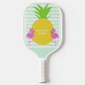 Aangepaste tekst Tropische flamingos Pickleball Paddle (Voorkant)