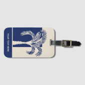 Aangepaste tekst Tropische palmboom Bagagelabel (Voorkant (horizontaal))