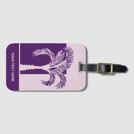 Aangepaste tekst Tropische palmboom Bagagelabel