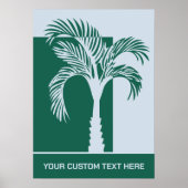Aangepaste tekst Tropische palmboom Poster (Voorkant)